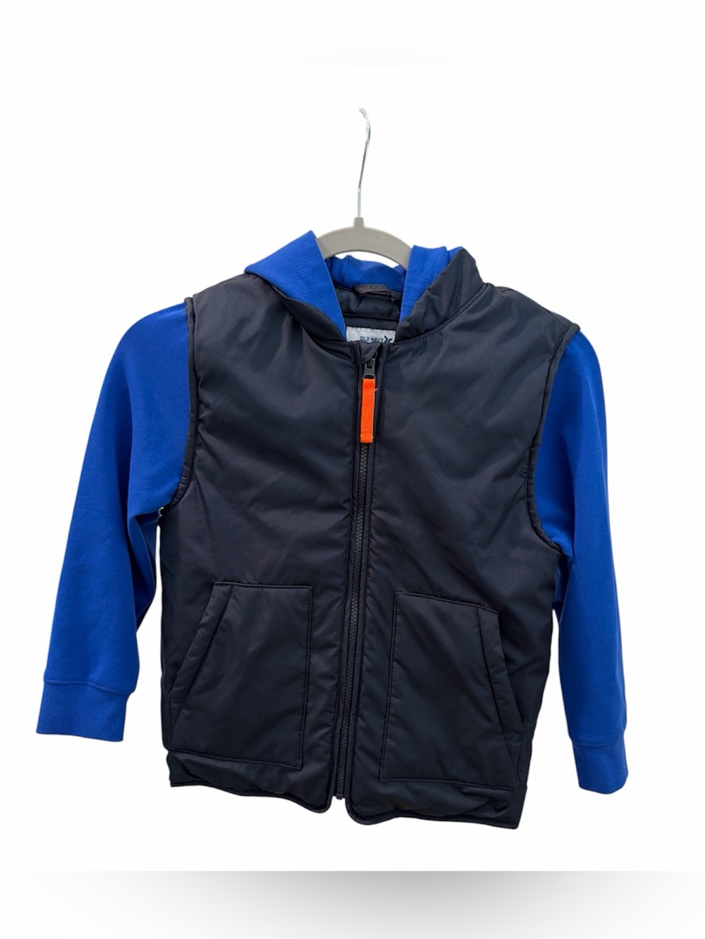 OLD NAVY ACTIVE Blue Hooded Boys Kids Jacket size medium (8)